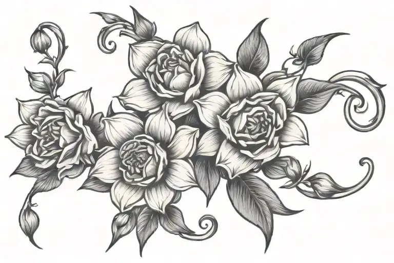 Rose Daffodil Daisy Chain