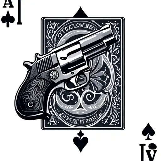 Playing Cards With Gun