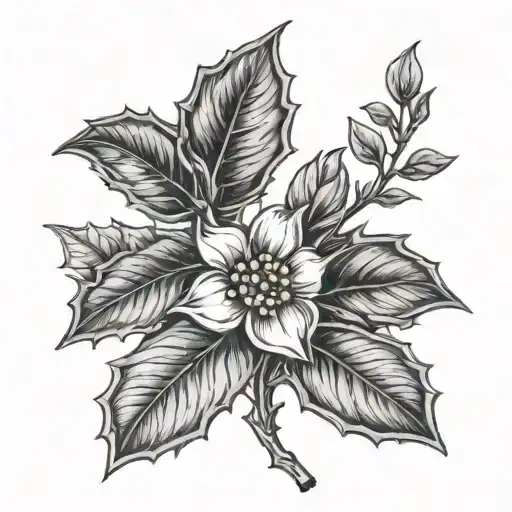 Holly Flower With Date 1994