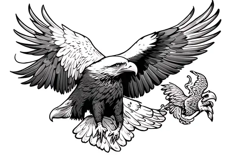 American Half Sleeve With Eagle