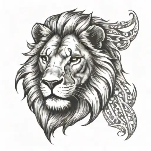 Lion Head On Bicep