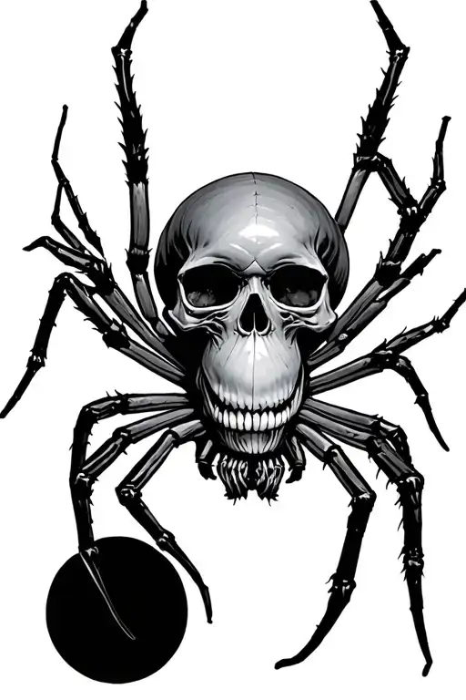 Skull Spider In Web