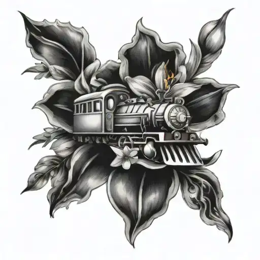 Locomotive Lily Flower Pearl Rosemary Cross