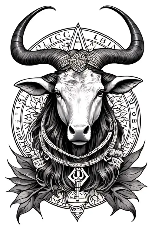 Taurus With Libra Symbol Surrounded
