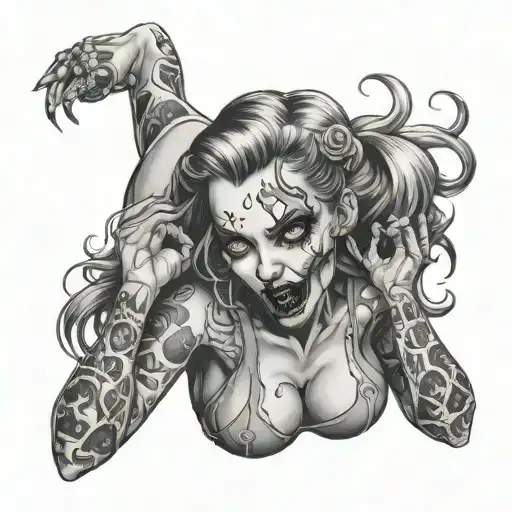 Scary Zombie Pin Up Girl