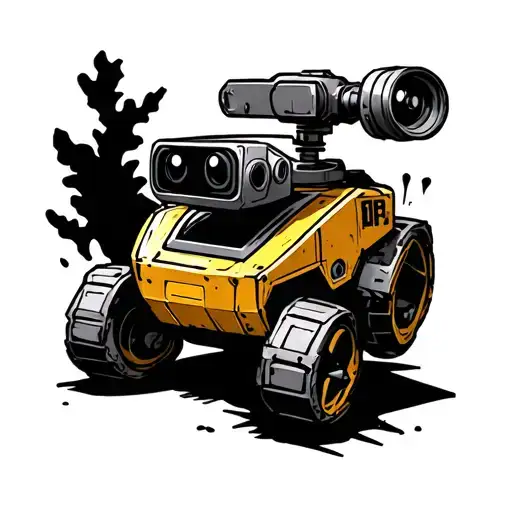 Cartoon Wall-e Character Eva Hidden In The Environment