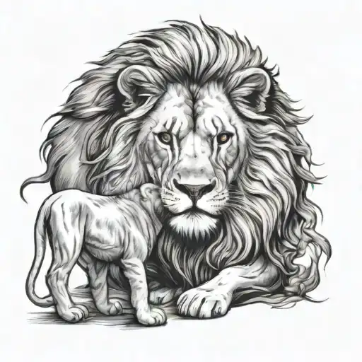 A Lion Goes To Meet A Little Boy