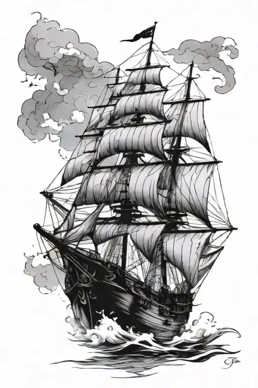 Assassin's Creed Black Flag Ship With Edward Above