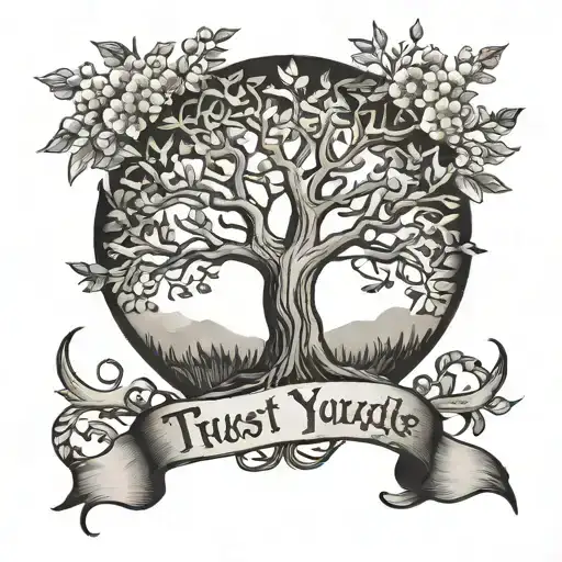 Tree With Quoute Trust Your Struggle