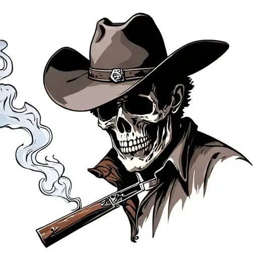 Dead Cowboy Smoking