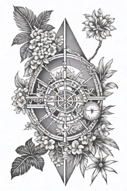 Quadrants And Roman Numerals With Hawaiian Islands