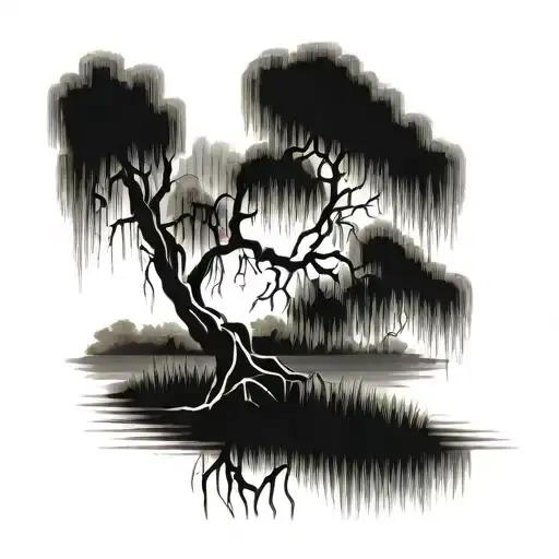 Weeping Willow Tree In The South