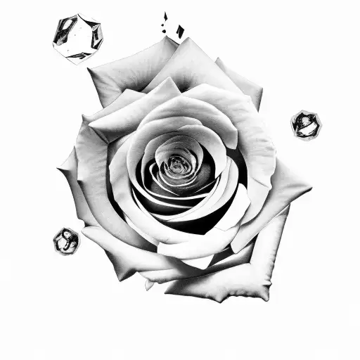 Rose Breaking Thru Glass Mirror