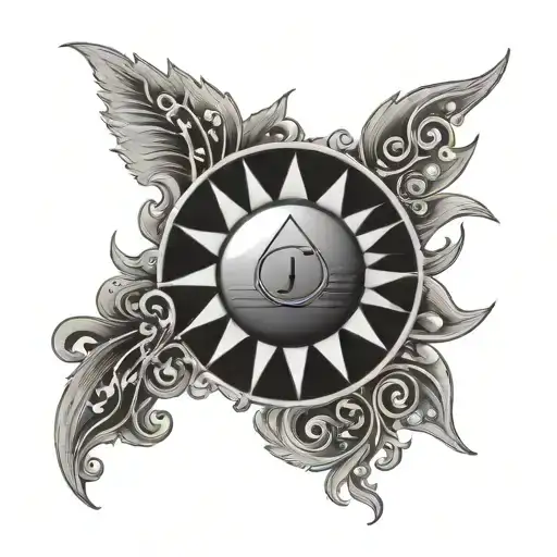 A Sun With Musical Notes Radiating From It