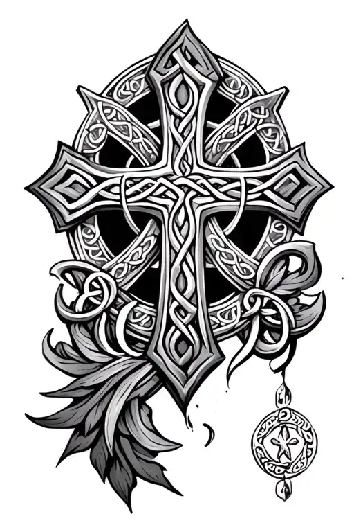 Celtic And Catholic Cross