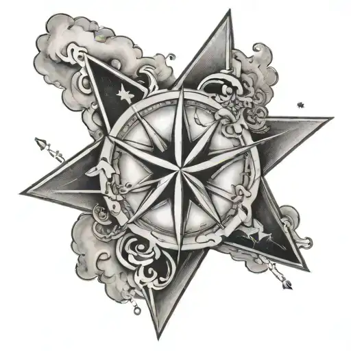 Polar Star In A Cloudy Star