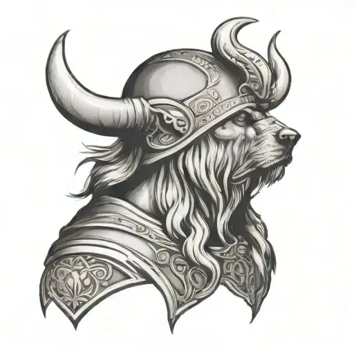 Viking Fighting Bear Head