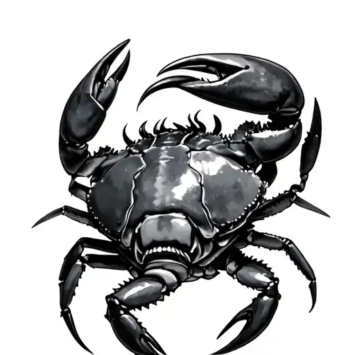 Black Poseidon Wrapped In A Cancer Crab