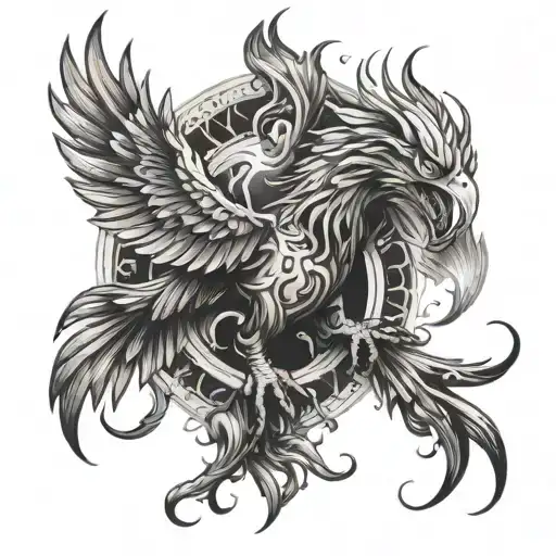 Spider And Phoenix Full Arm