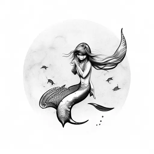 Mermaid In Circle