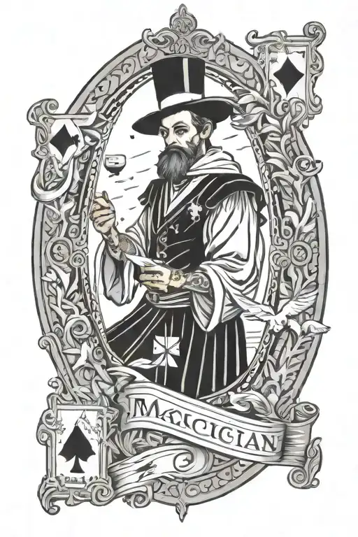 The Magician Tarot Card Tattoo For Men