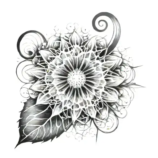 Fibonacci And Dandelion Flower