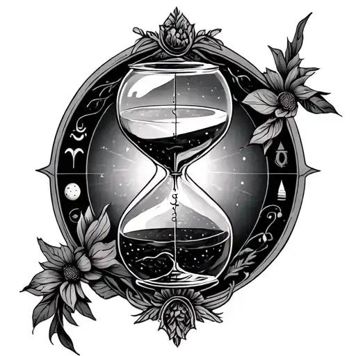 Sagittarius And Hourglass