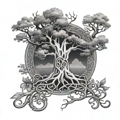 Yggdrisil And Celtic Tree Growing