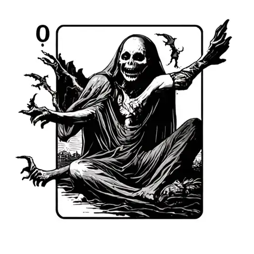Horror Movie Tarot Card