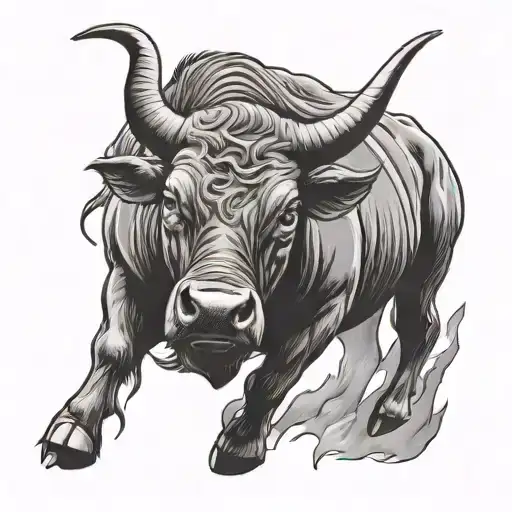 Rodeo Bull Busting Through Ribs Ripped Apart