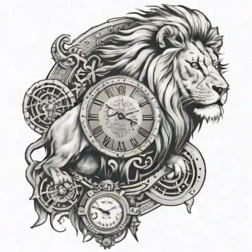 Lion And A Time Piece