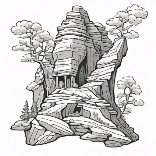 Siamese Twins Rock Formation In Colorado Mountains