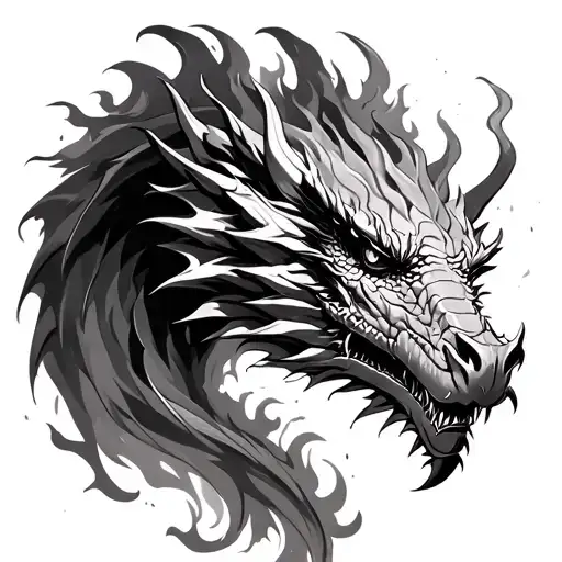 Dragon Breathing Fire With Those Flame It Creates A Phoneix