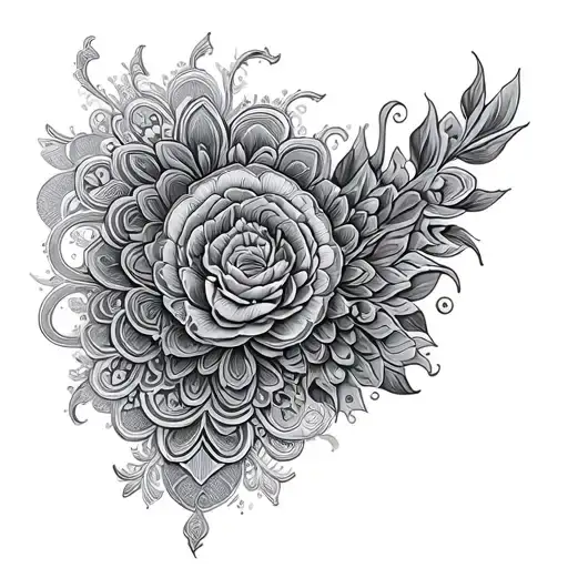 Mastectomy Scar Cover Lace Like Patterns