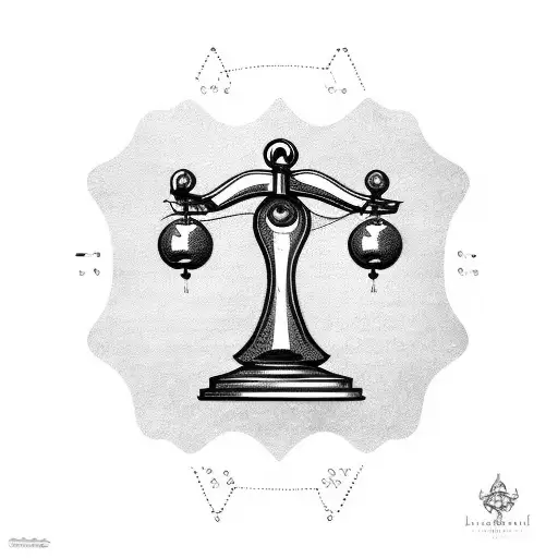 Libra Scale With Rosary