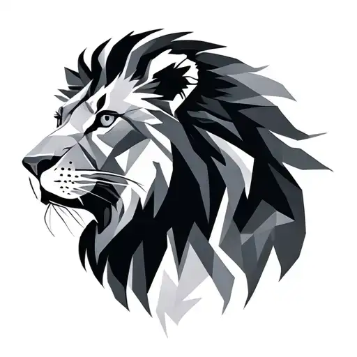 Lion Geometric Design