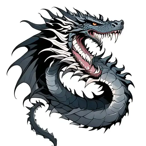 Dragon Drawing Aggressive