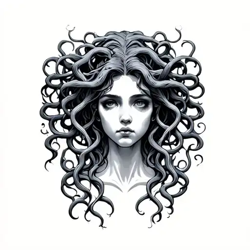 Simple Medusa Linework