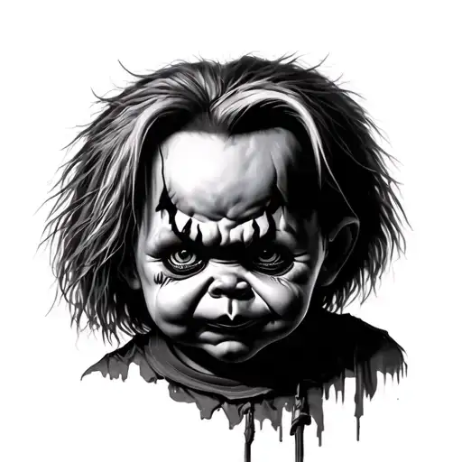Chucky Looking Straigh Foward And Evil