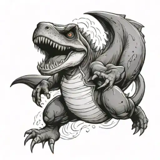 Bb Dinosaur In Shark Suit