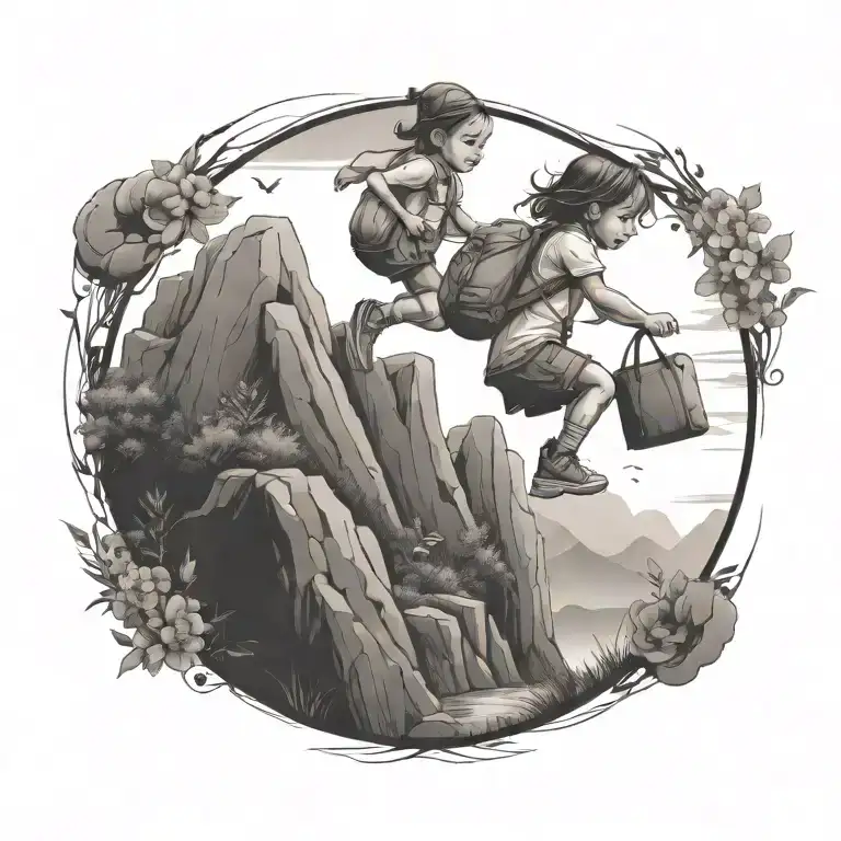 Portal That Shows A Adventurous Travling Toddler Girl Being Free And Happy In Beutriful Nature