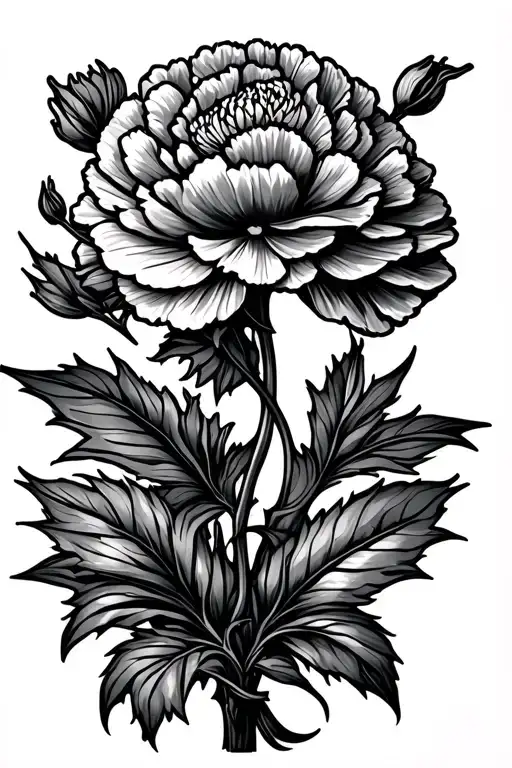 Carnation And Aquarius Zodiac Sign