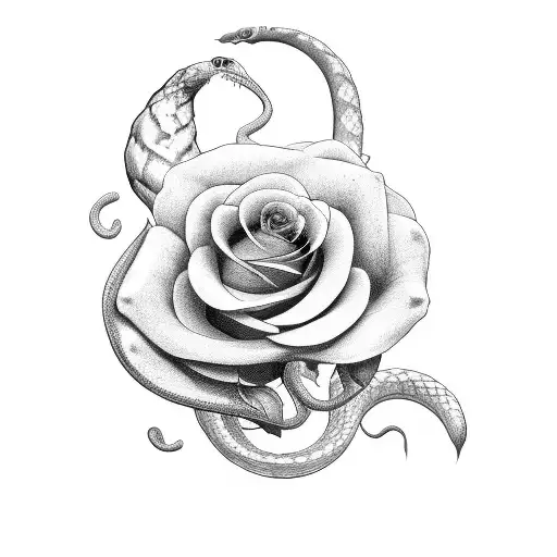 Skill With Roses And Snake