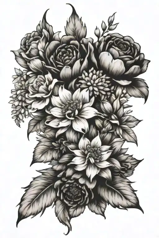 All 12 Birth Flower Bouquet