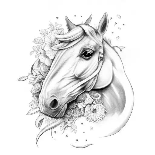 Horse Cow Flowers Arm Sleeve