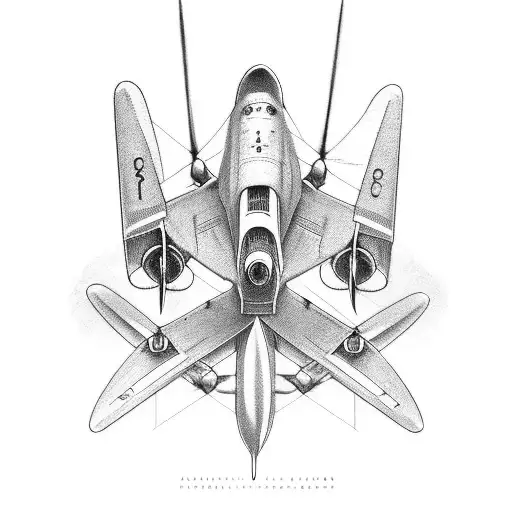 A Realistic Portrait Of A Vintage Airplane