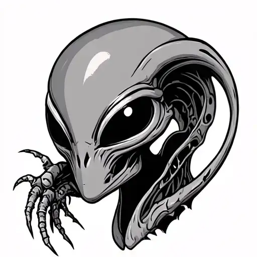 Old School Tattoo Alien