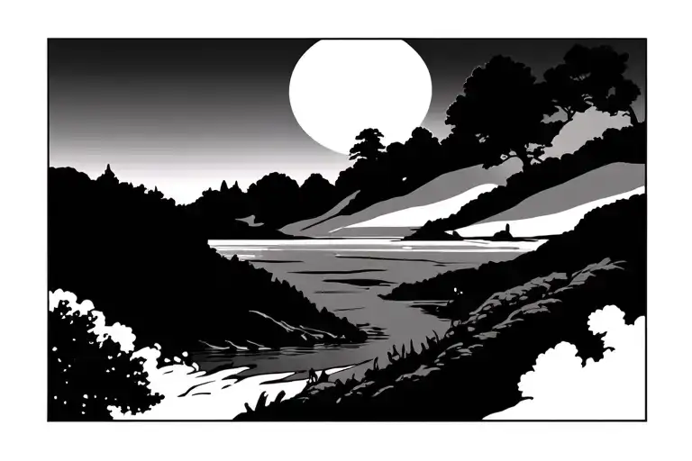 Shape Of Portugal With Swiss Landscape