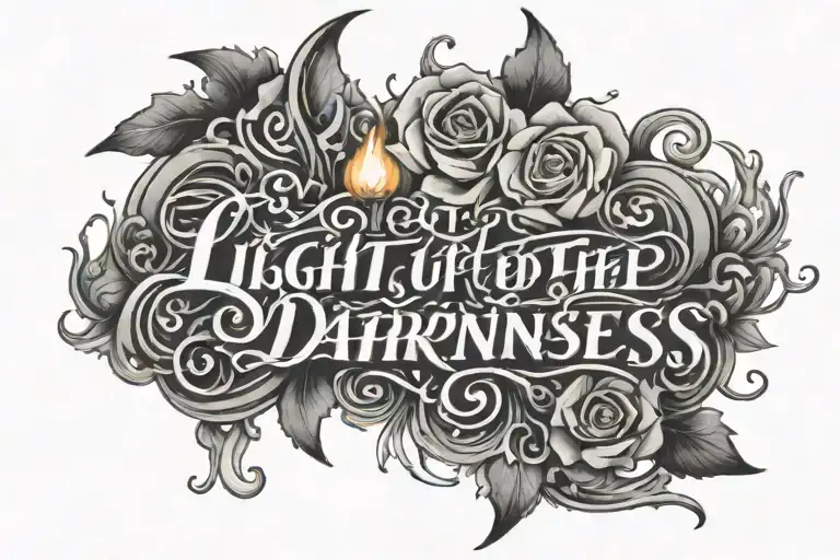 Light Up The Darkness Calligraphy