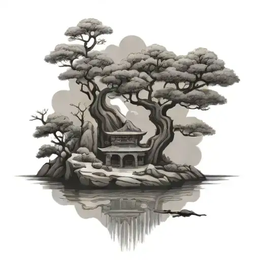 Bonsai Tree Rivier Under It